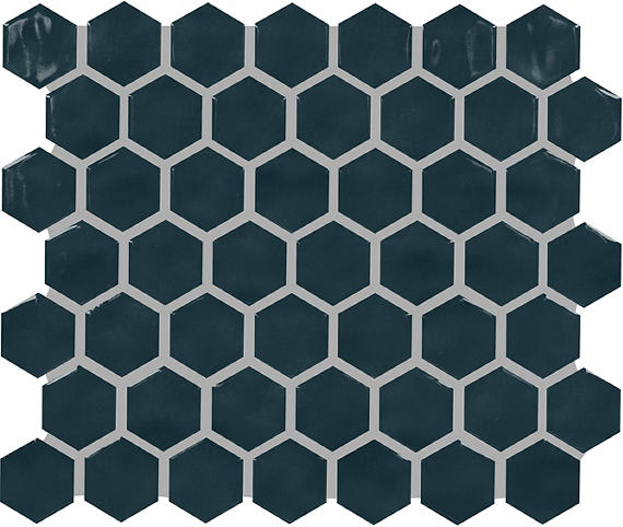 Artezen Dark Blue Hexagon 1.5X1.5 Glossy