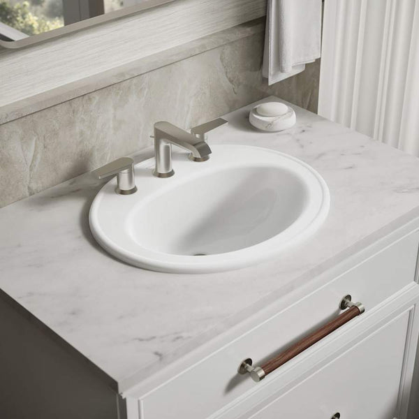 Pennington 16" Drop In Bathroom Sink with 3 Holes Drilled and Overflow
