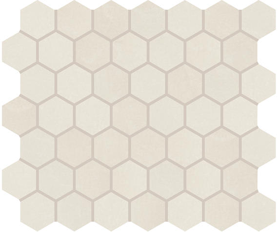 Moroccan Concrete Off White Hexagon 1.5X1.5 Matte