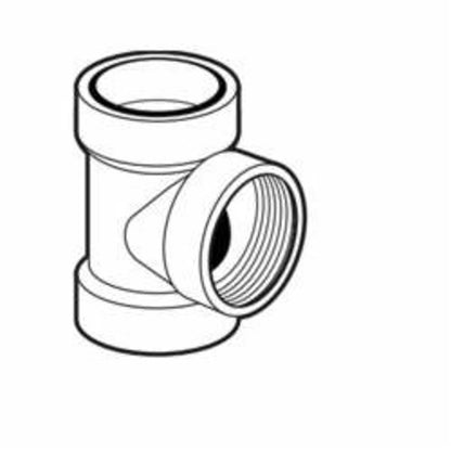 DWV Cleanout Tee, 4 in, Hub x FNPT, ABS