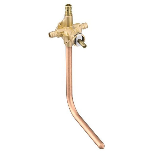 M-PACT® Posi-Temp® Pressure Balancing Valve With CC Drop, 1/2 in, Cold Expansion PEX Inlet x 8 x 7 x 1/2 in, Copper Tube Outlet, 4 Ways, Brass Body