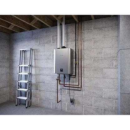 Condensing Tankless Water Heater, 199 Kbtu/hr, Natural/Propane, Indoor/Outdoor, Ultra Low NOx, 0.98 EF