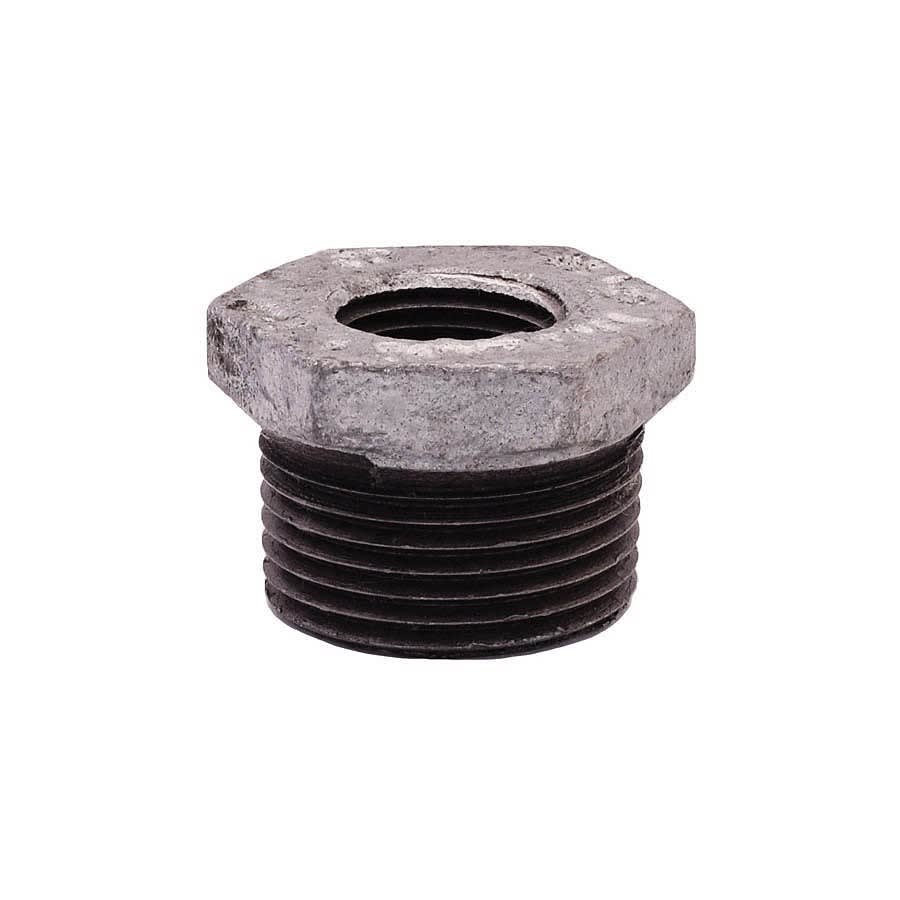 Hex Head Bushing, 1-1/4 x 1 in, MNPT x FNPT, 150 lb, Malleable Iron, Galvanized