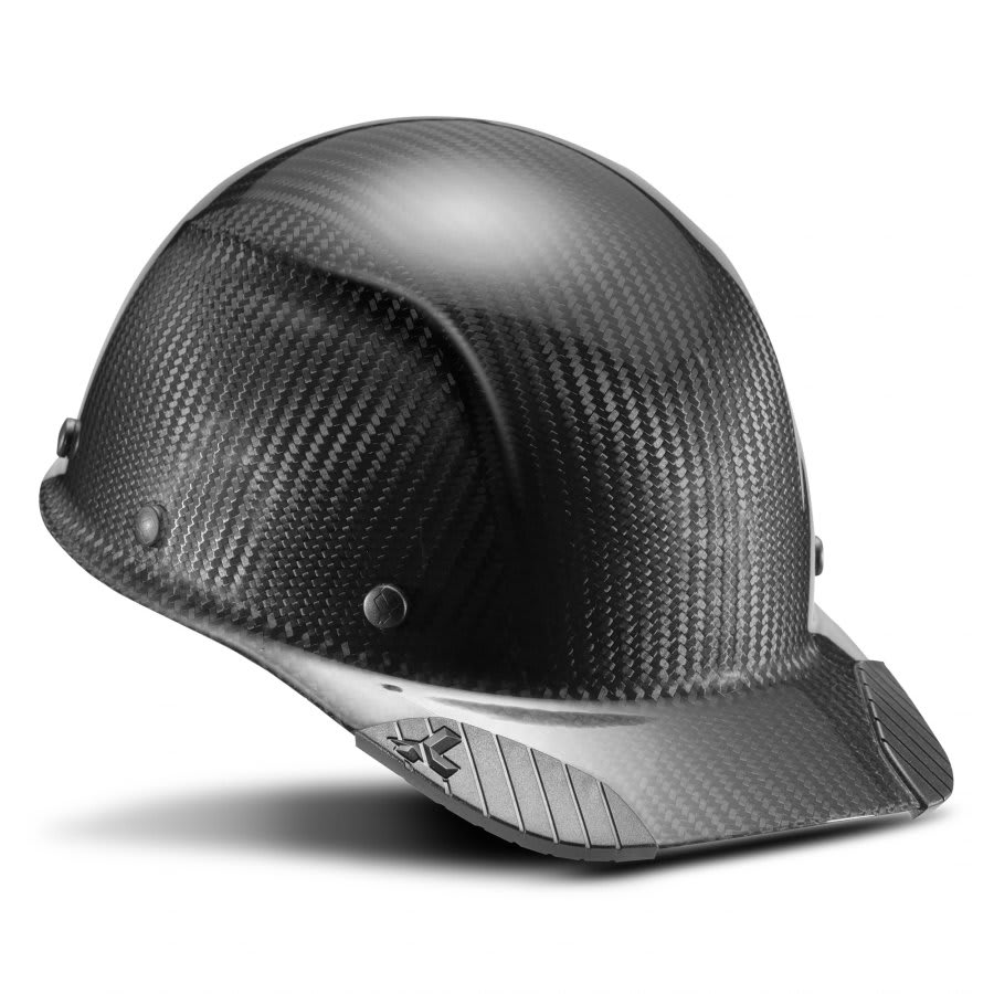 Black Full Brim Carbon Fiber Hard Hat