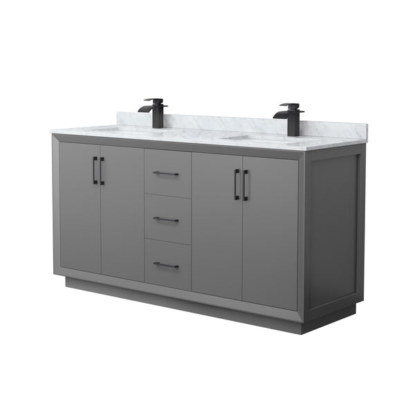 Strada Double Bathroom Vanity - 66W x 35H x 22D