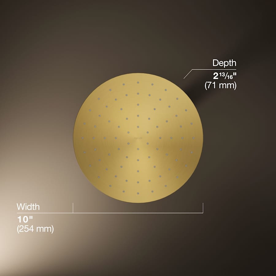 Contemporary Round 10" Single Function 2.5 GPM Rainhead with MasterClean Sprayface and Katalyst Air-Induction Technology