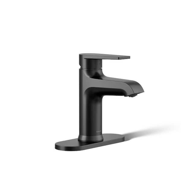 KOHLER Hint Single Hole 1.2 GPM Single-Handle Bathroom Sink Faucet in Matte Black 97061-4-BL