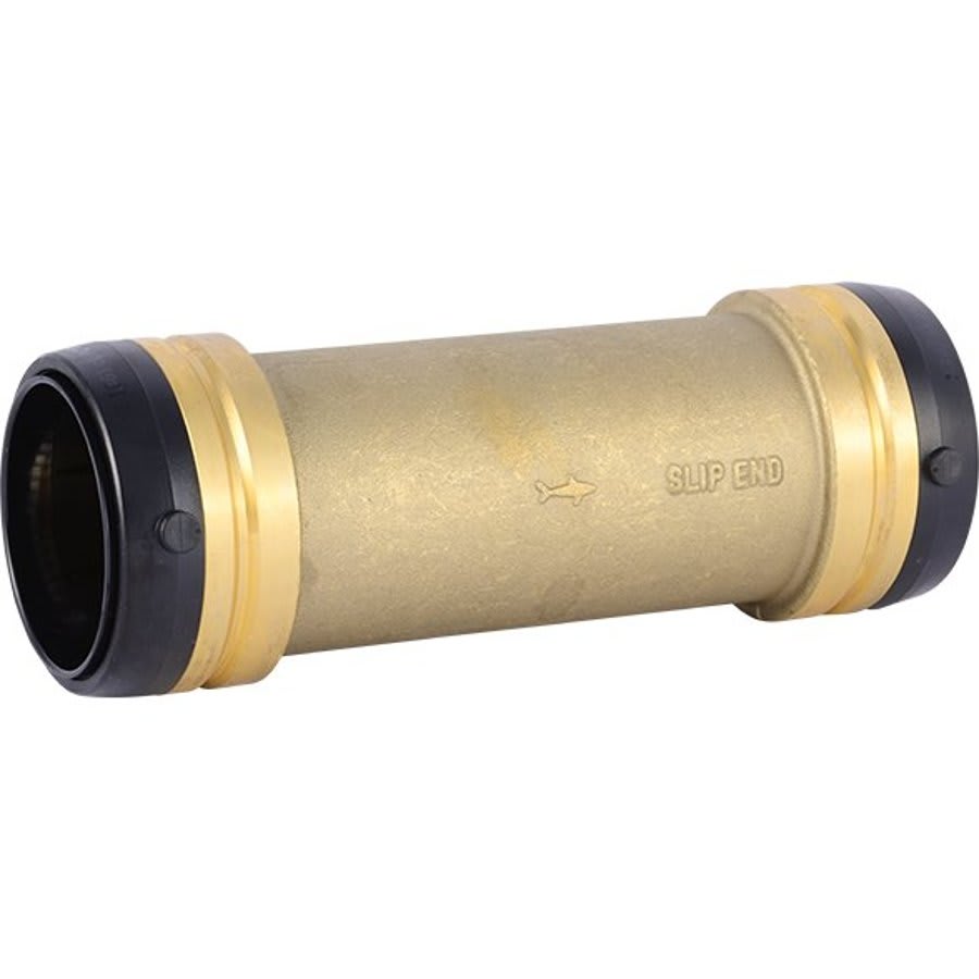 Coupling, 2 in, Push, Brass