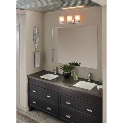 90 Degree 20" Wide 3 Light Reversible Bathroom Vanity Light Fixture