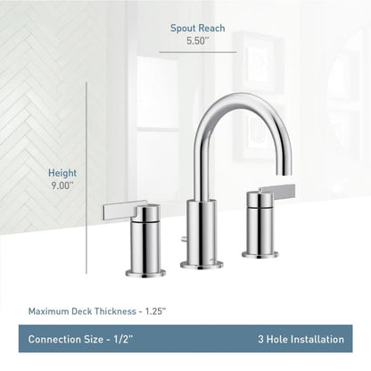 Cia 1.2 GPM Widespread Bathroom Faucet with Duralock