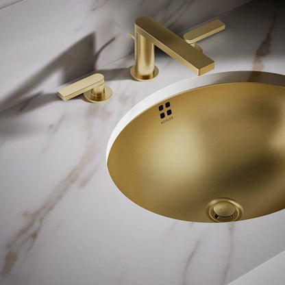 Bachata 16-11/16" Oval Stainless Steel Undermount Bathroom Sink with Overflow