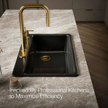 Riverby 33" Single Basin Top-Mount Enameled Cast-Iron Kitchen Sink