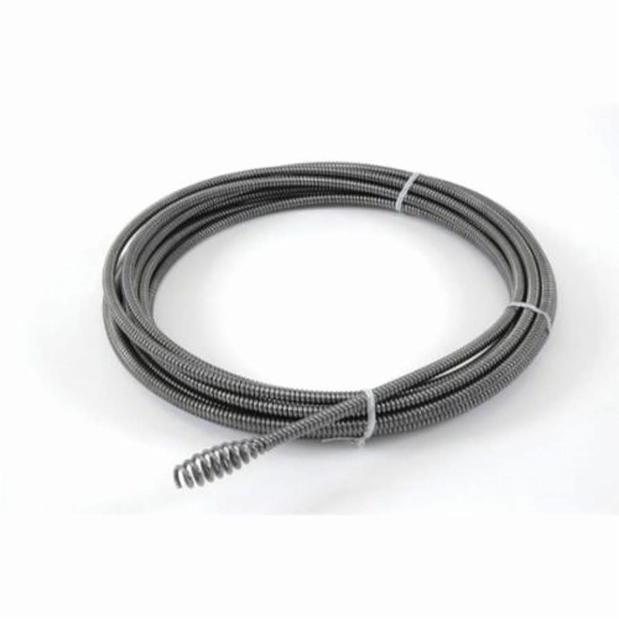 C-1 Hollow Core Sink/Sectional Cable With Bulb Auger, 5/16 in Dia x 25 ft L, Steel, 3/4 to 1-1/2 in, Drain Line