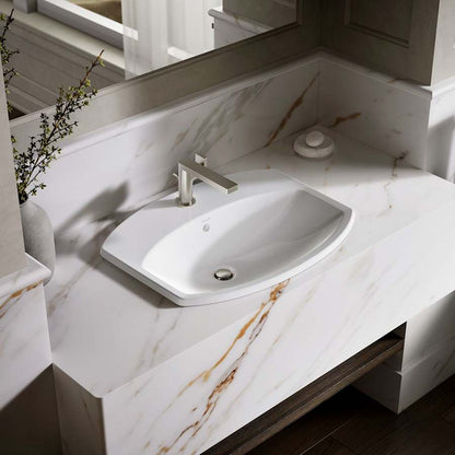 Cimarron 20-3/8" Drop In Bathroom Sink with 1 Hole Drilled and Overflow