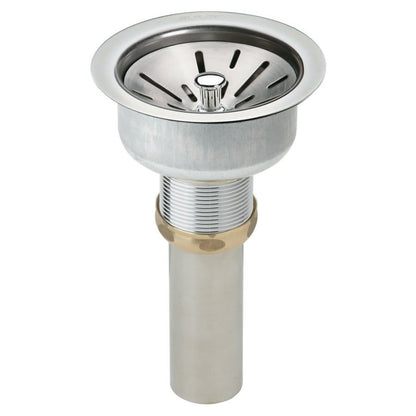 3-1/2 in, Drain Fitting Type 304/304L Polished Stainless Steel Steel Body Strainer Basket and Tailpiece