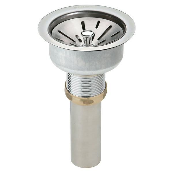 3-1/2 in, Drain Fitting Type 304/304L Polished Stainless Steel Steel Body Strainer Basket and Tailpiece