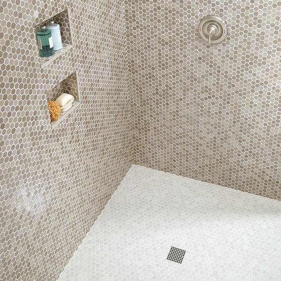 Uptown Glass Matte Alabaster Hexagon 1X1 Matte