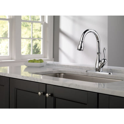 Leland Pull-Down Kitchen Faucet with Magnetic Docking Spray Head and ShieldSpray - Includes Lifetime Warranty