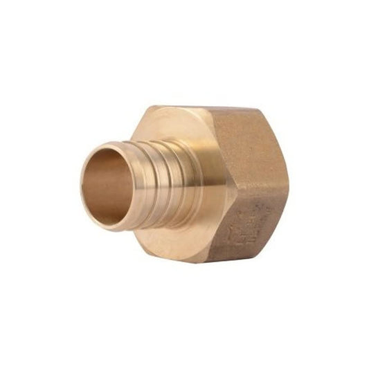 Female Adapter, 1 in, Crimp PEX x FNPT, Brass