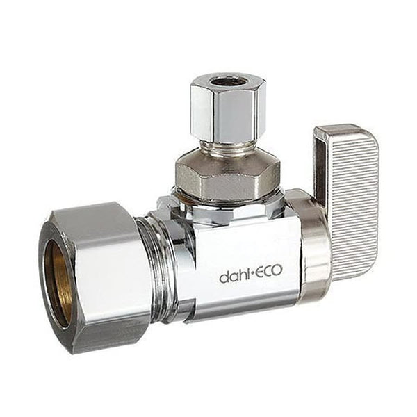 Multi Turn Angle Stop, 5/8 x 1/4 in, Comp, Chrome