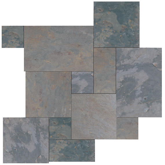 Slate Indian Multicolor Pattern, Natural Cleft Versaille