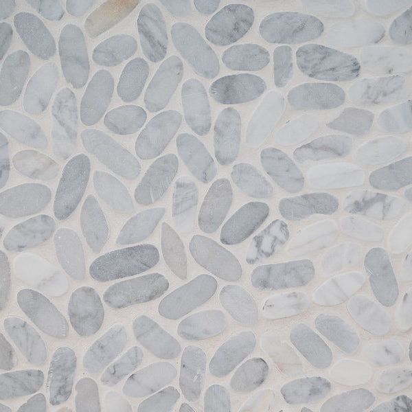 Sliced Carrara White Pebble