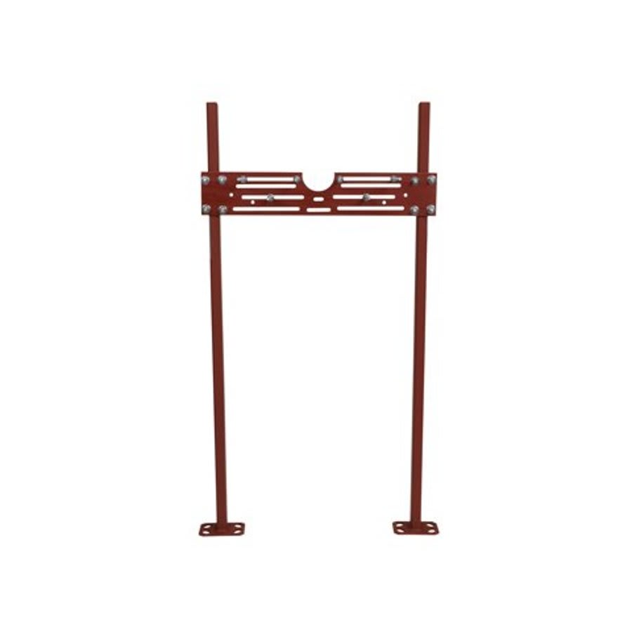 Single Lavatory Hanger Plate Carrier, For Use With Wall Hung Fixtures, 2 x 1 x 1/8 inch Wall Thickness, Steel