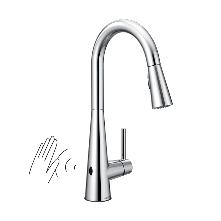 Sleek 1.5 GPM Single Hole Pull Down Kitchen Faucet with MotionSense