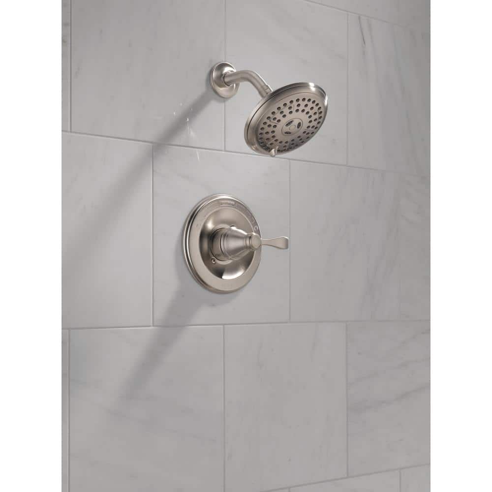 Porter Rough-in Valve Included Single-Handle 3-Spray Shower Faucet 1.75 GPM in Brushed Nickel