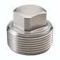 Square Head Plug, 1/2 in, MNPT, 304/304L Stainless Steel, 3000 lb