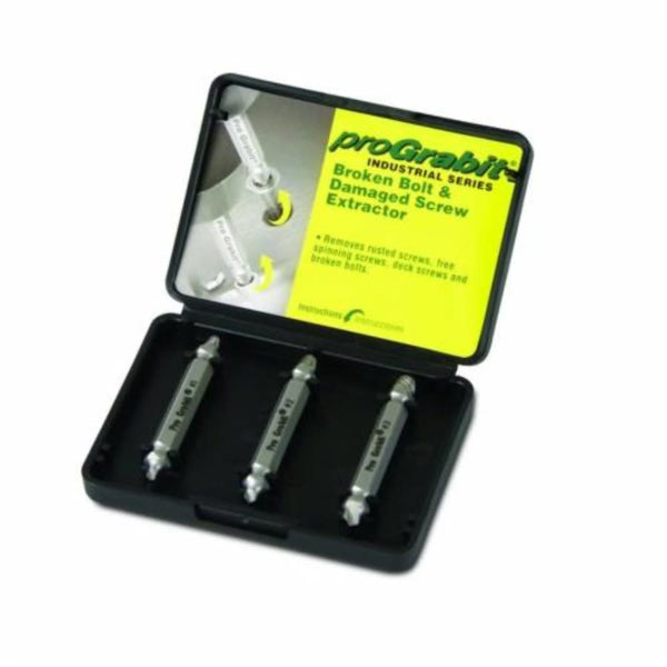 ProGrabit® 6352 Replacement Bit Screw Removal Kit, 3 Pieces, Steel
