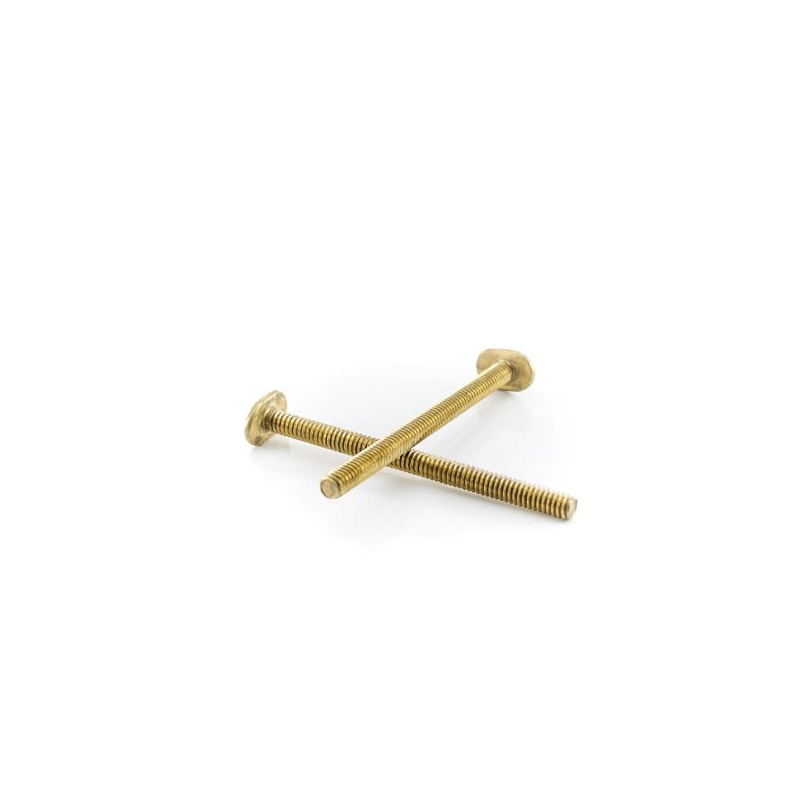 Closet Bolt, 1/4 x 3-1/2 in L Thread, Brass