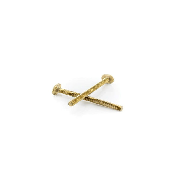 Closet Bolt, 1/4 x 3-1/2 in L Thread, Brass