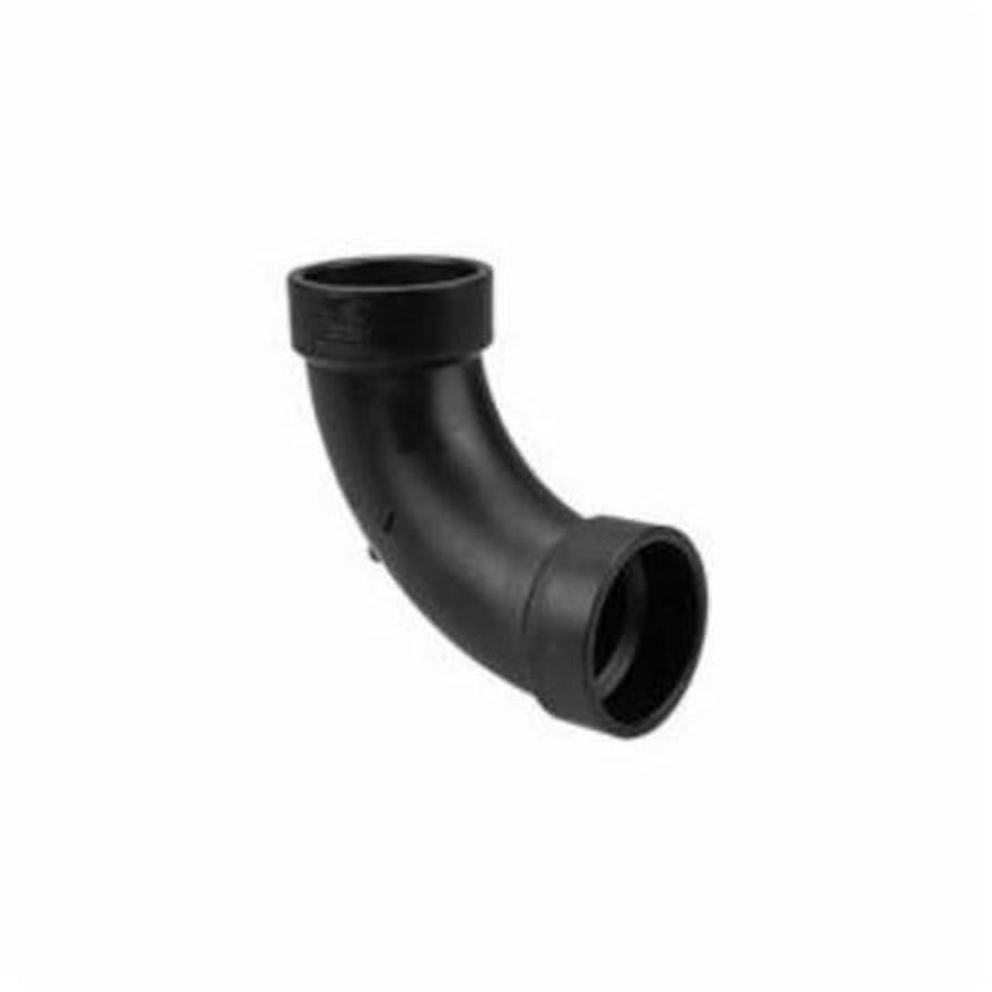 DWV Long Turn 90 deg Elbow, 2 in, Hub, ABS