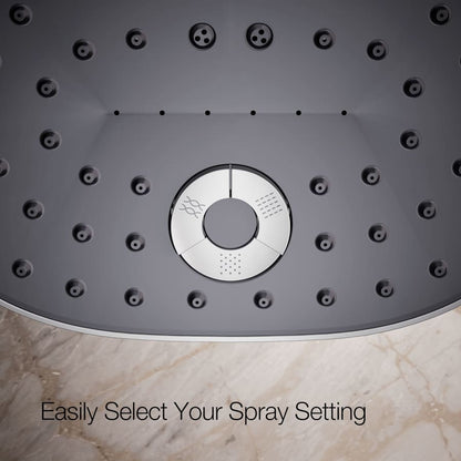 Statement 2.5 GPM Multi Function Shower Head with MasterClean Sprayface and Katalyst Air Induction Technology