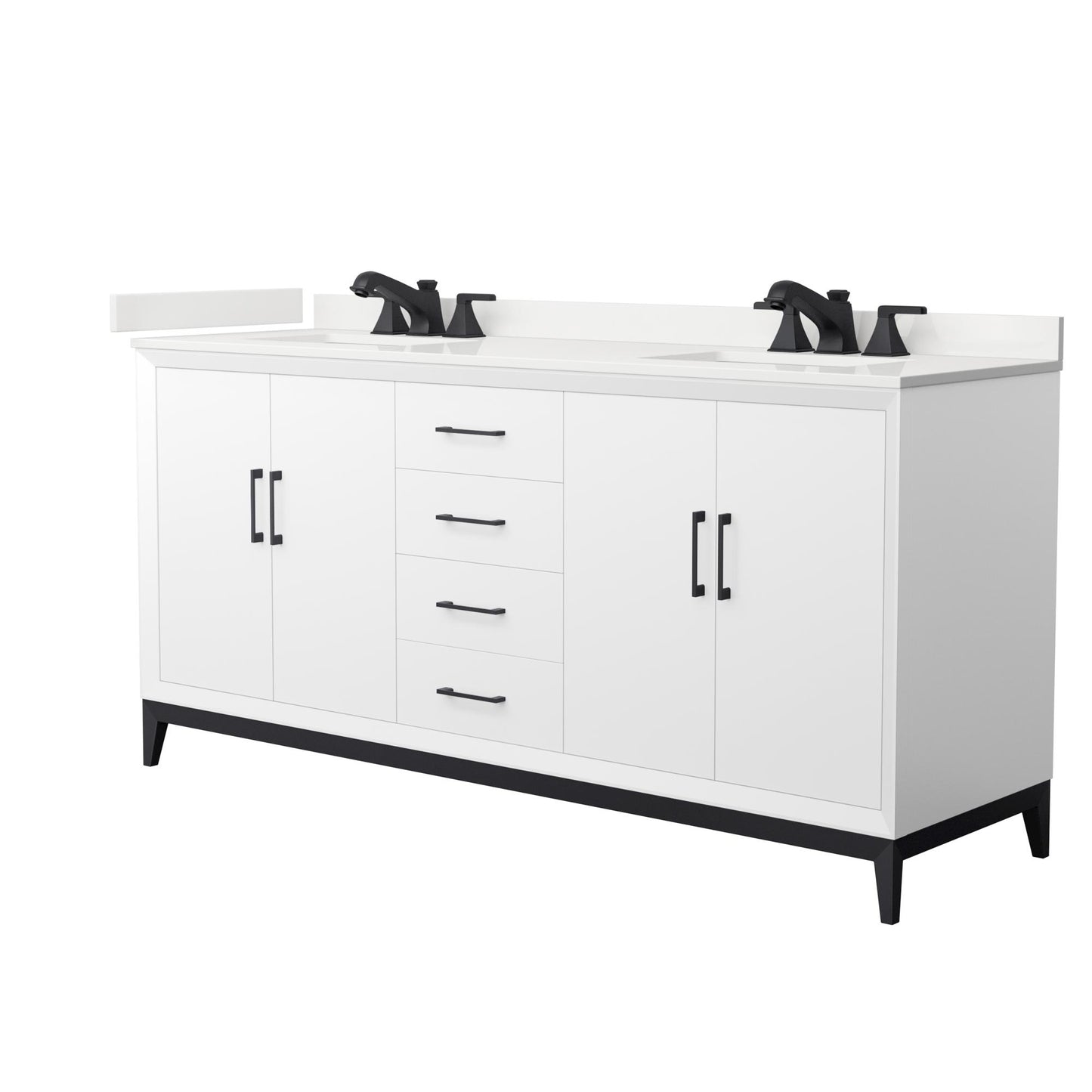 Amici Double Bathroom Vanity - 72W x 35.25H x 22D