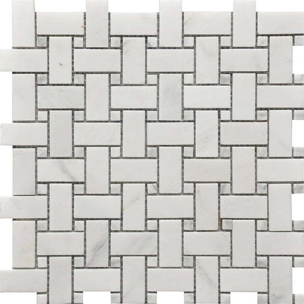 BASKET WEAVE MARBLE MOSAIC 12X12