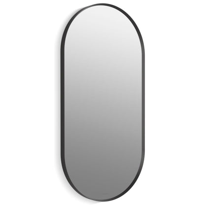 Essential 40-1/16" x 20-1/16" Oval Flat Framed Wall Mounted Bathroom Mirror