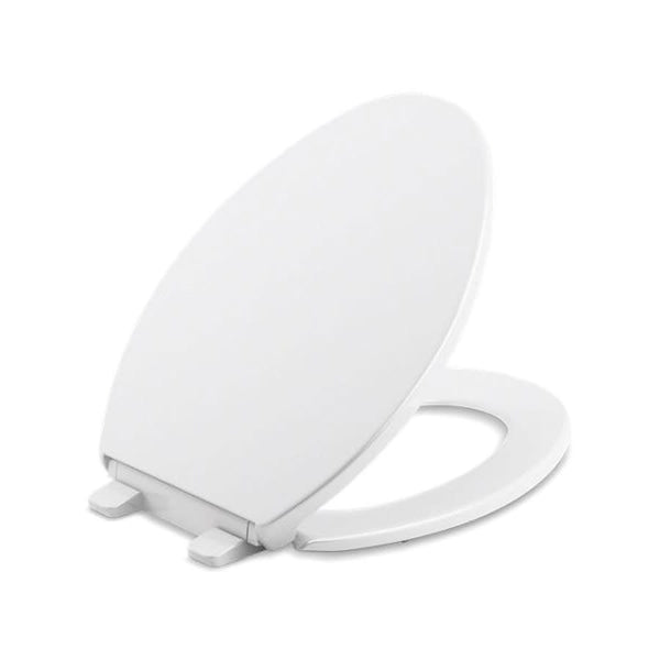 Brevia™ Toilet Seat, Elongated Bowl, Closed Front, With Cover, Plastic, White
