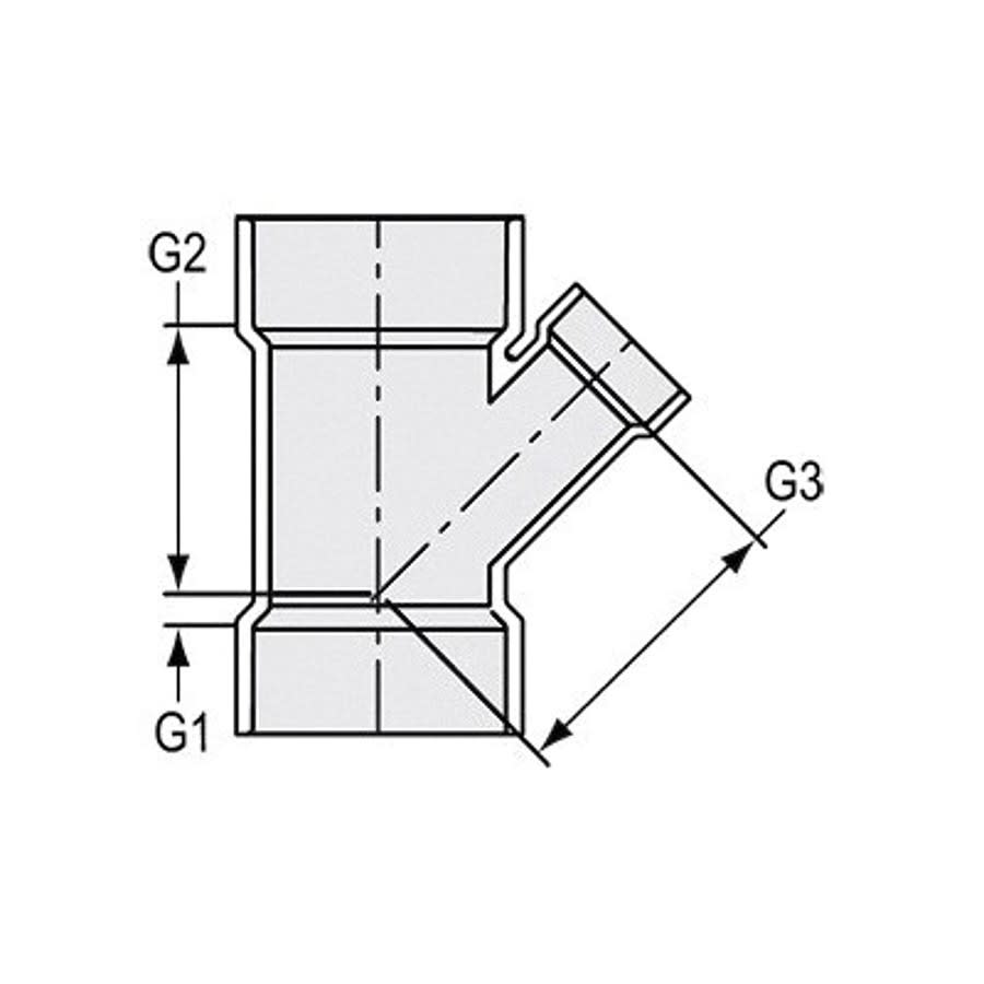 Wye, 6 x 3 in, Hub, DWV, PVC