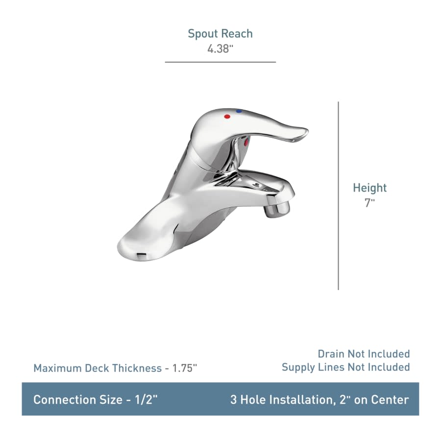 Single Handle Centerset Bathroom Faucet from the Chateau Collection (Valve Included)