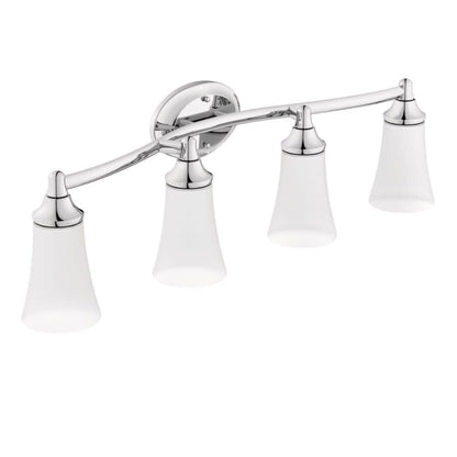 Eva 32" Wide 4 Light Bathroom Vanity Light with Frosted Shades