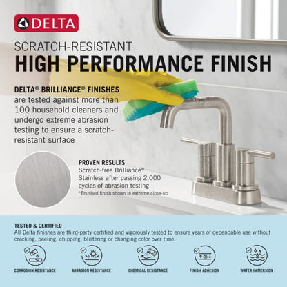 Foundations Core-B Centerset Bathroom Faucet with Pop-Up Drain Assembly - Includes Lifetime Warranty