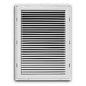 Fixed Bar Type Return Filter Grille, 14 x 20 in, 30 deg Pitch, 1 in Filter, Steel, White