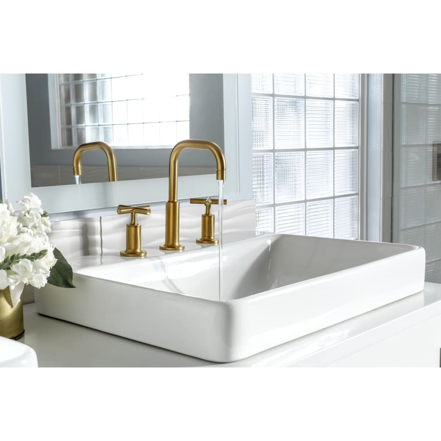 Purist 1.2 GPM Widespread Bathroom Faucet with Pop-Up Drain Assembly