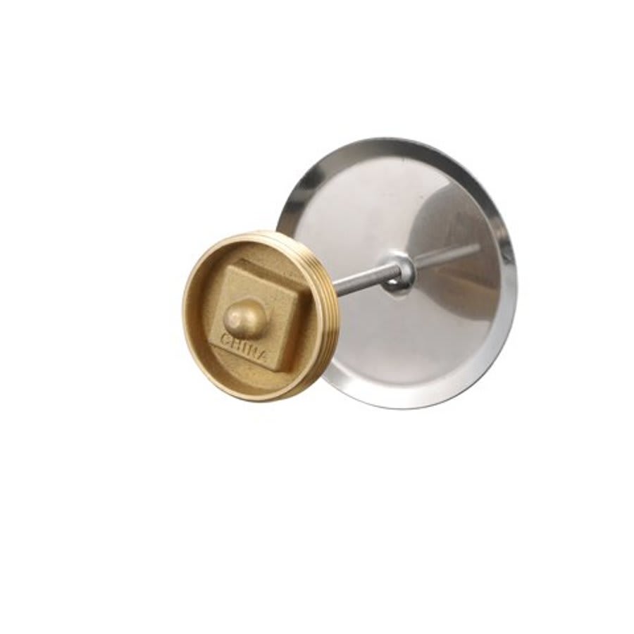 Cleanout Plug With Cover, 4 in Outlet, MNPT, 6 in Cover, Round, Stainless Steel