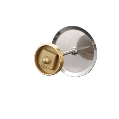 Cleanout Plug With Cover, 4 in Outlet, MNPT, 6 in Cover, Round, Stainless Steel