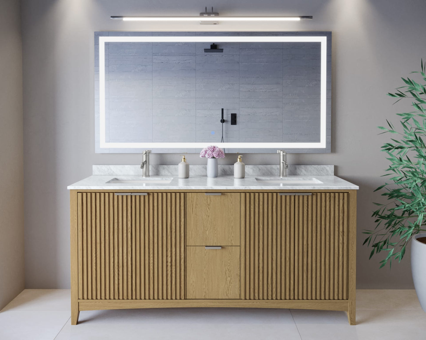Palmilla Double Bathroom Vanity - 72W x 35H x 22D
