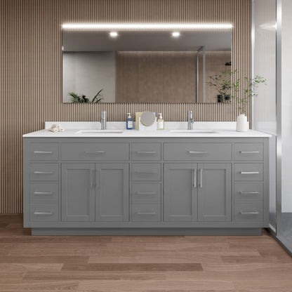 Beckett Double Bathroom Vanity with Toe Kick - 84W x 35H x 22D