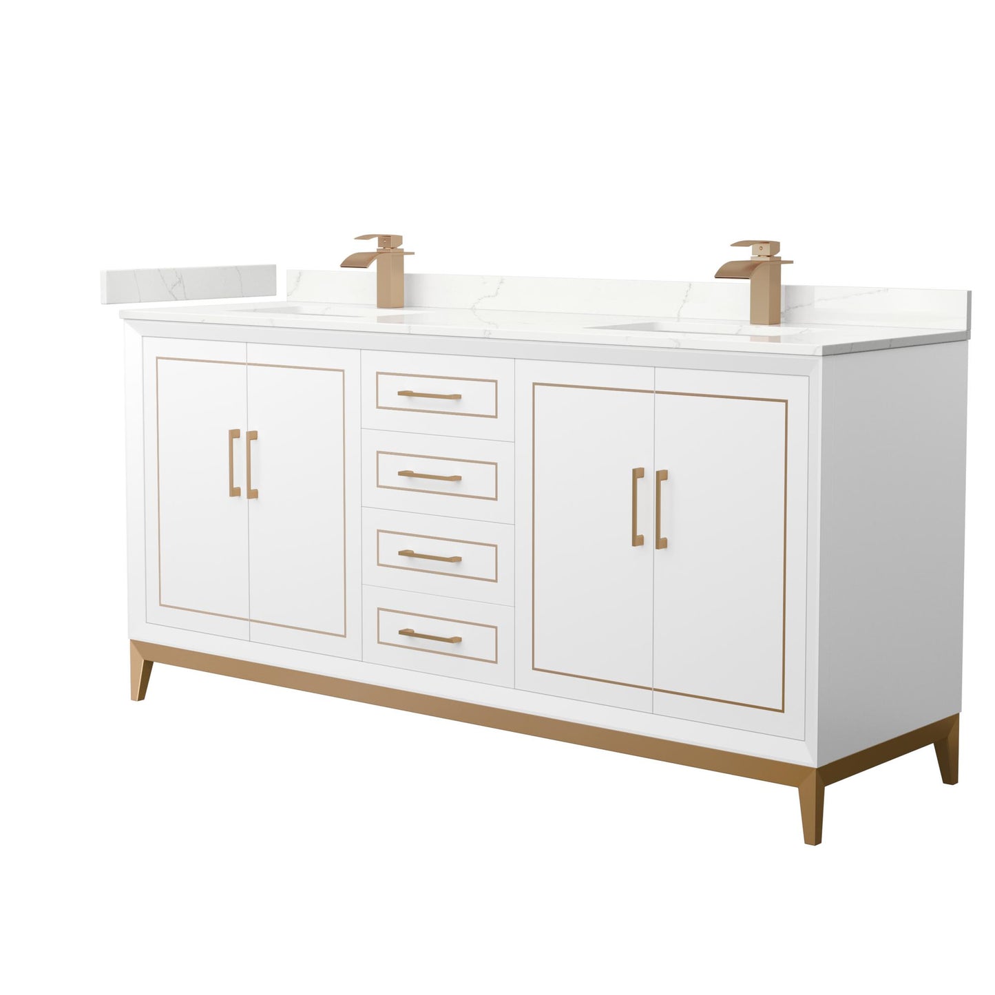Marlena Double Bathroom Vanity - 72W x 35.25H x 22D